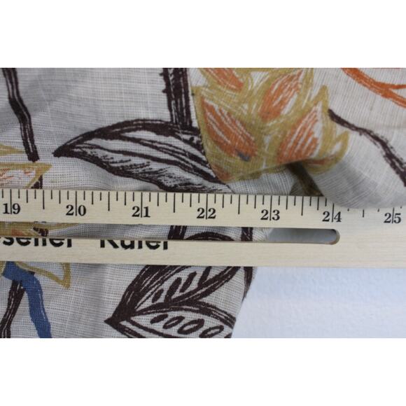 Cubavera Linen Shirt Mens XL Tropical FloralButton Down Light Brown Cotton - Picture 6 of 7